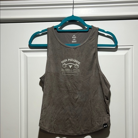 Under Armour Tops - NWOT Project Rock Large Gray Sleeveless Crop Tank Top